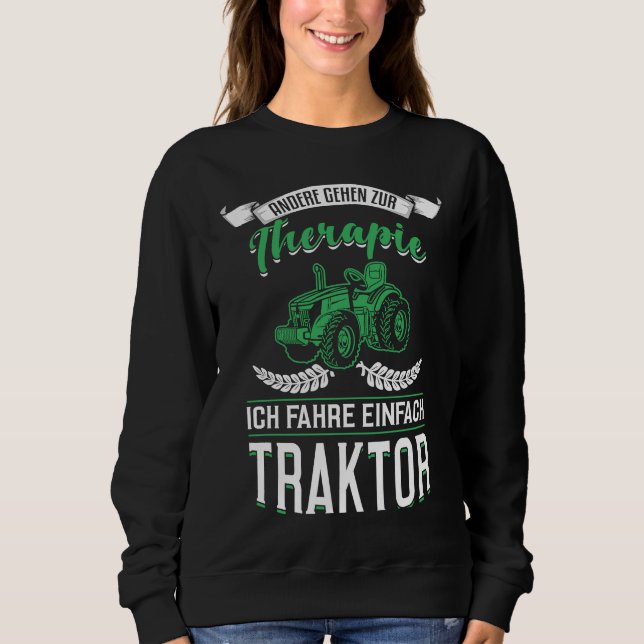 Camiseta Backprint Others go to therapy I drive a tractor (Frente)