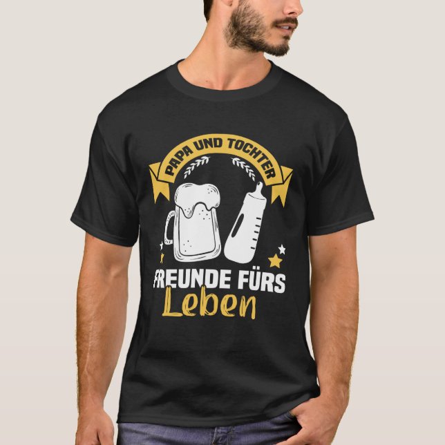 Camiseta Backprint Papa und Tochter Freunde für Leben Germa (Frente)