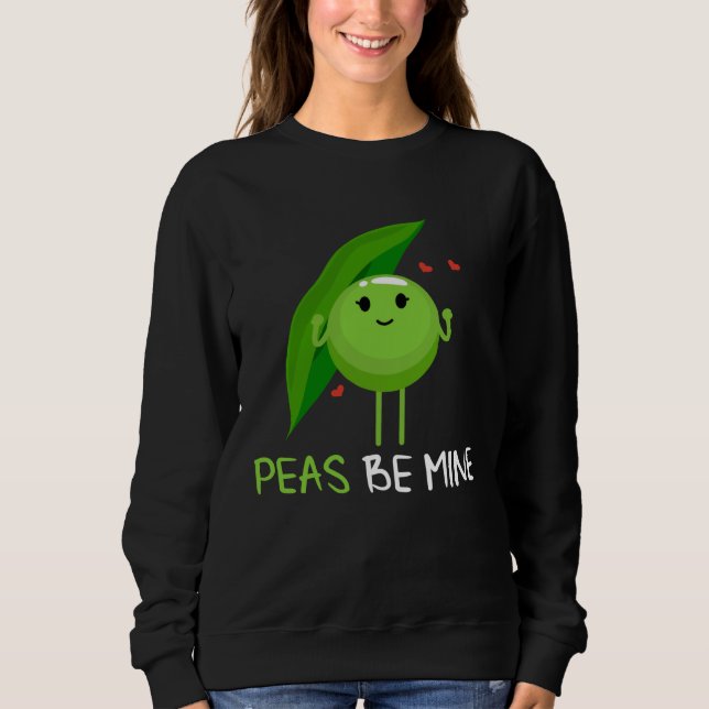 Camiseta Backprint Peas be mine pea and pea pod (Frente)