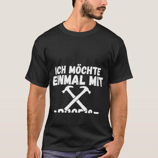 Camiseta Backprint que gostaria de trabalhar com profission (Frente)