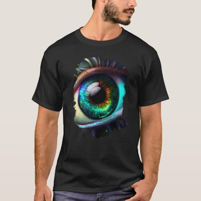 Camiseta Backprint rainbow eye the beauty in the dark (Frente)