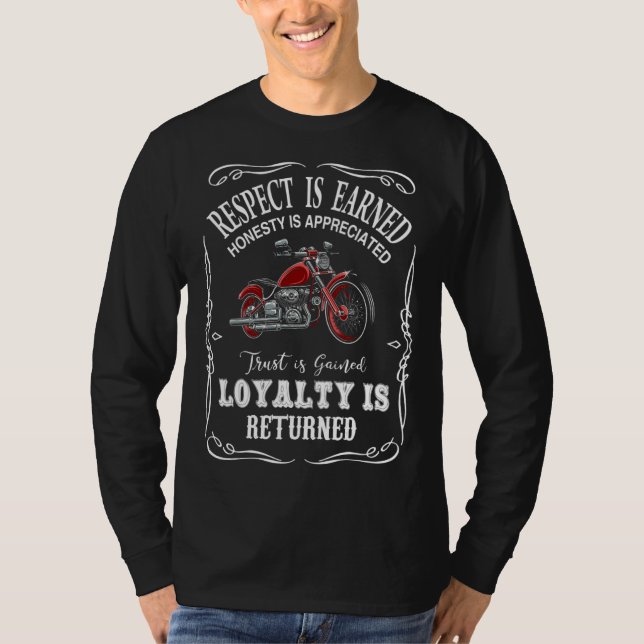 Camiseta Backprint Respect is earned loyalty is returned (Frente)