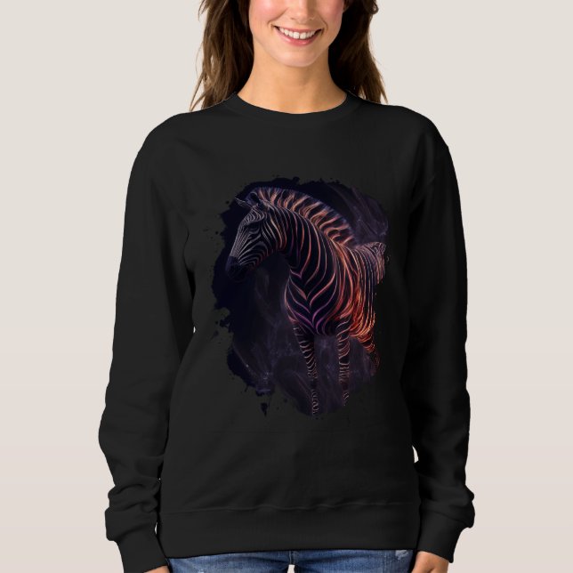 Camiseta Backprint The mystical colorful zebra a legend of  (Frente)