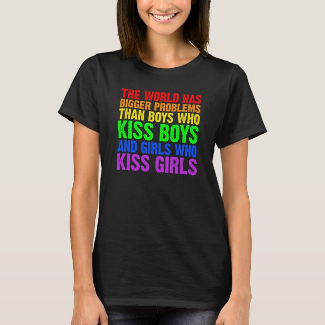 Camiseta Backprint The world has bigger problems than LGBTQ (Frente)