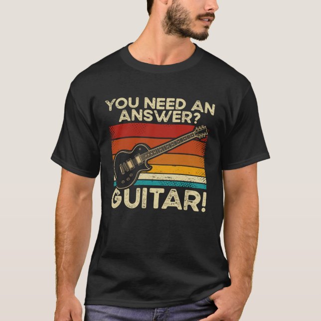 Camiseta Backprint You Need An Answer Guitar (Frente)