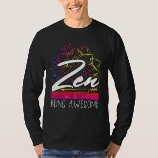 Camiseta Backprint Zen And The Of Being Awesome Buddhist