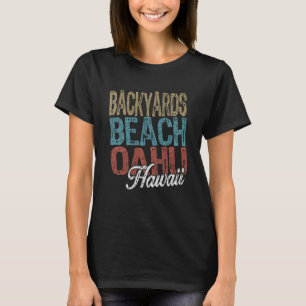 Camiseta Backyards Beach OAHU Hawaii HIBISCUS E SCRIPT