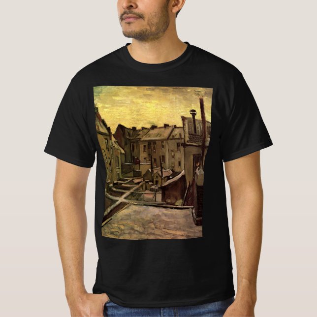 Camiseta Backyards of Old Houses de Vincent van Gogh (Frente)