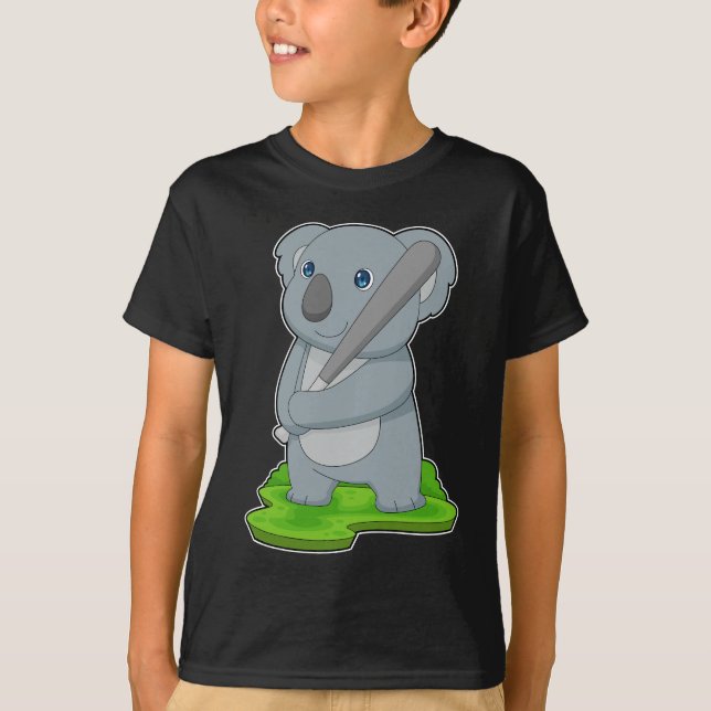 Camiseta Baco-beisebol Koala (Frente)
