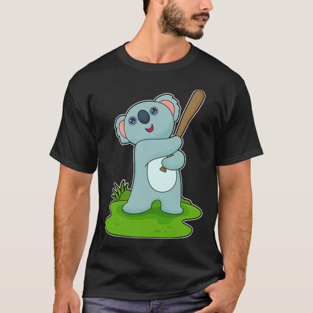 Camiseta Baco-beisebol Koala (Frente)
