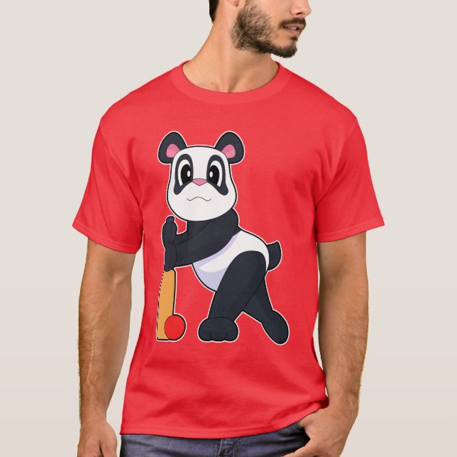 Camiseta Baco de críquete Panda (Frente)