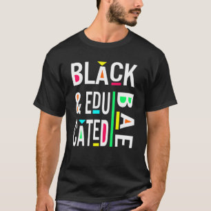 Camiseta BACO Preto E Orgulho Negro Educado História Negra