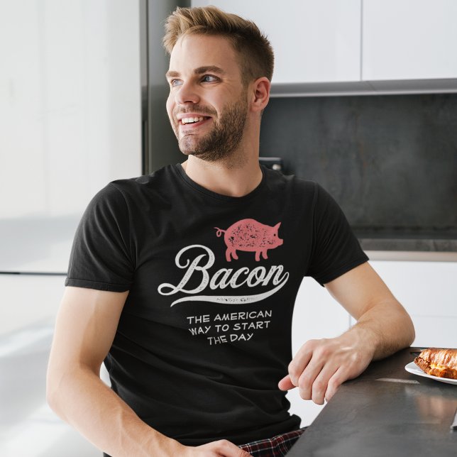 Camiseta Bacon American Carnivore Brechfast Retro (Criador carregado)