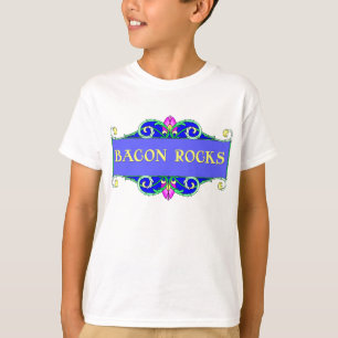 Camiseta Bacon bonito!  Rochas do bacon!