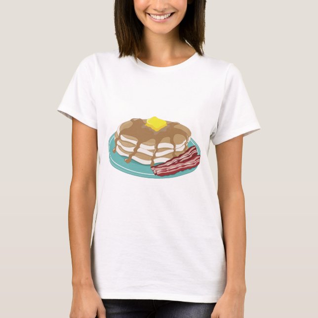 Camiseta Bacon das panquecas (Frente)