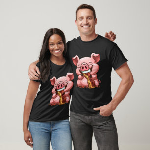 Camiseta Bacon de Comida de Suínos