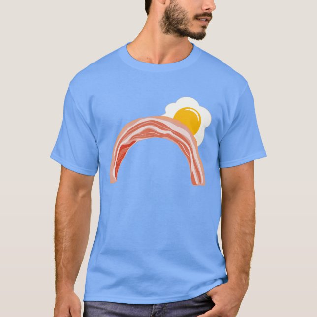 Camiseta Bacon e arco-íris dos ovos (Frente)