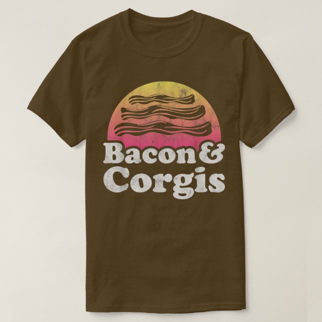 Camiseta Bacon e Corgis ou Corgi (Frente do Design)