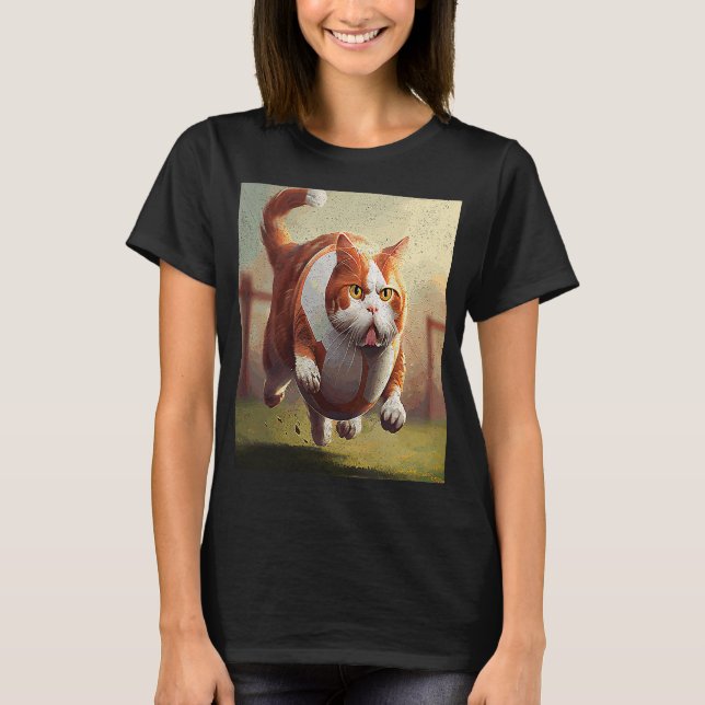 Camiseta Bacon E Ovos De Futebol Gato (Frente)
