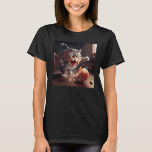 Camiseta Bacon E Ovos De Luta Contra Gatos