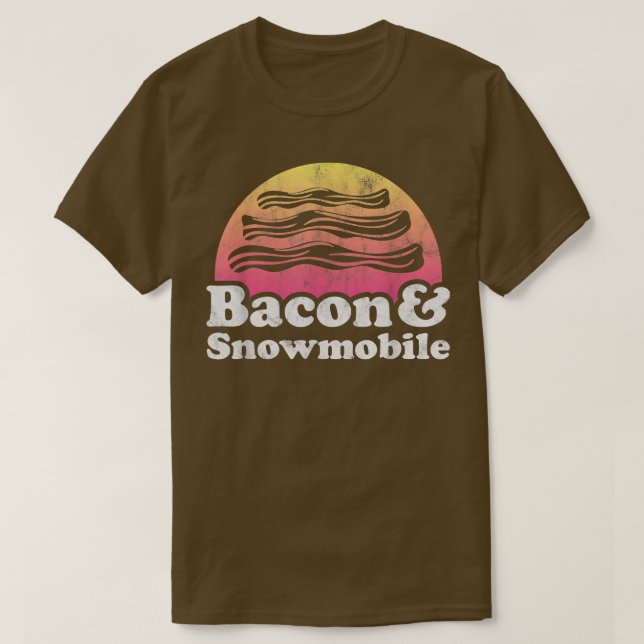 Camiseta Bacon e Snowmobile (Frente do Design)