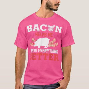 Camiseta Bacon Engraçado Me Ajuda A Fazer Tudo Melhor