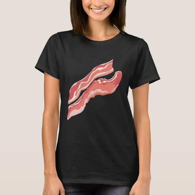 Camiseta Bacon Halloween Breakfast Matching Couples Costume (Frente)