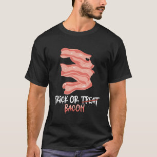 Camiseta Bacon Halloween Costume Café Da Manhã Truque De Ca