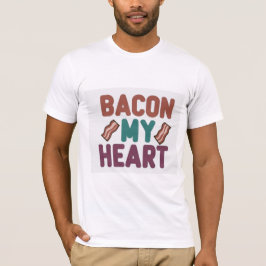 Camiseta Bacon Meu Coração