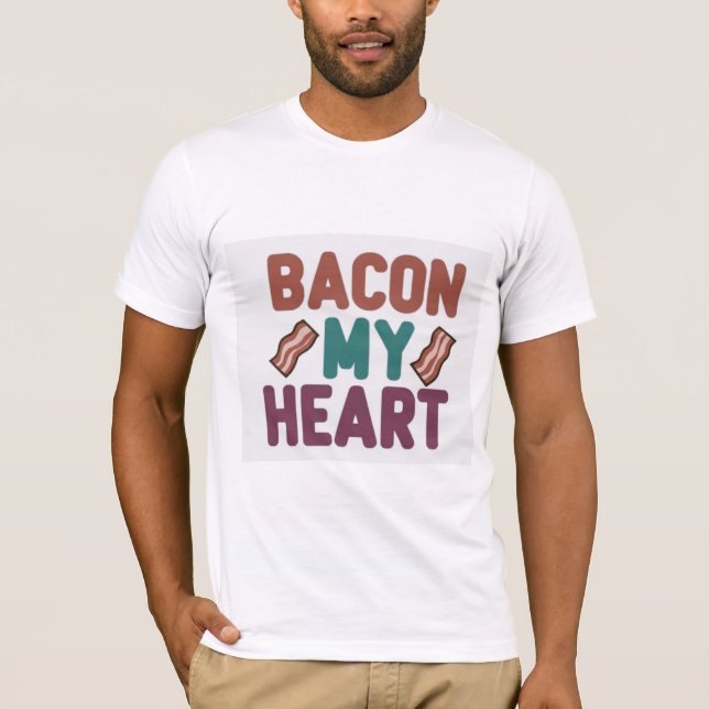Camiseta Bacon Meu Coração (Frente)