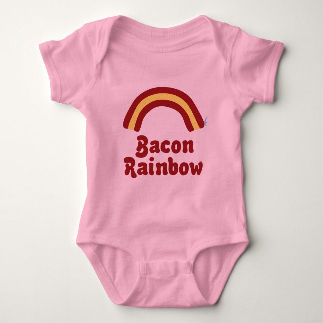 Camiseta Bacon Rainbow Baby Clothes (Frente)