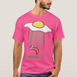 Camiseta Bacon Sequestrando Bacon Alienígena Engraçada Ufo