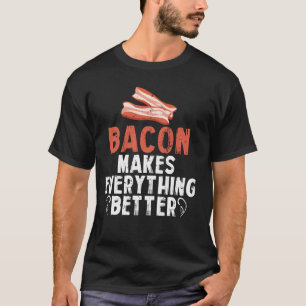 Camiseta Bacon Torna Tudo Mais Engraçado Comida