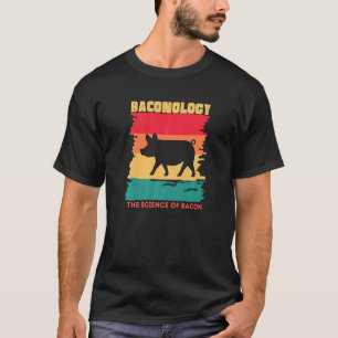 Camiseta Baconologia A Ciência Do Bacon Retro Vintage Gril