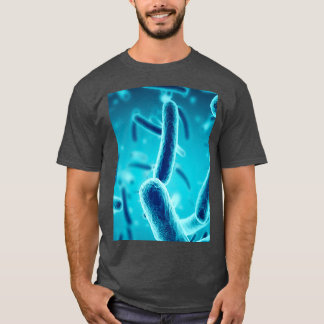 Camiseta BACTÉRIA SLIDE MICROSCÓPICA Biology Science Illust
