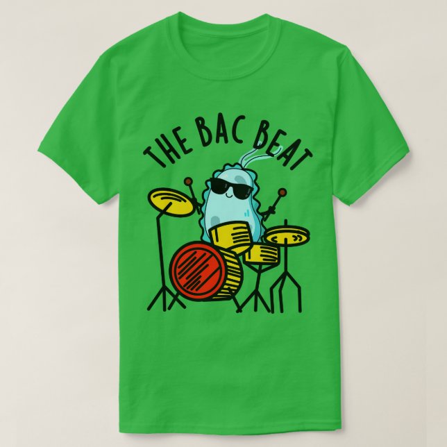 Camiseta Bactérias Drummer Cute Bac Beat 1 (Frente do Design)