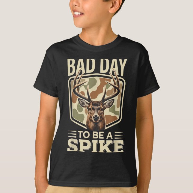 Camiseta Bad Day To Be A Ske – Rustic Deer Hunting Humor  (Frente)
