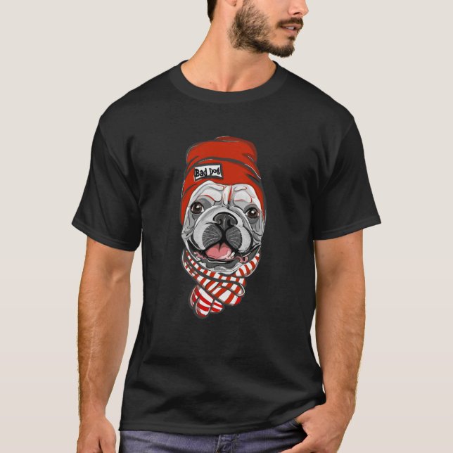 Camiseta Bad Dog French bulldog (Frente)