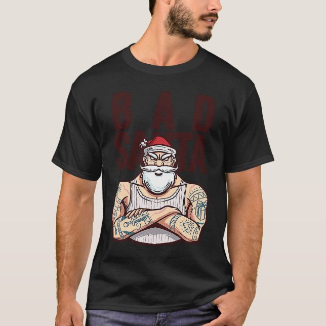 Camiseta Bad tattoo santa christmas (Frente)