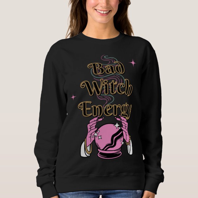 Camiseta Bad Witch Spooky Halloween Adult Graphic Energy (Frente)