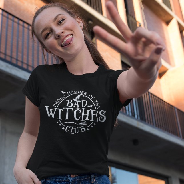 Camiseta Bad Witches Club, Fun Halloween (Criador carregado)