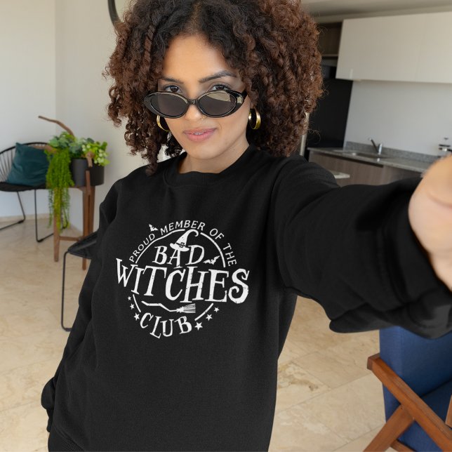 Camiseta Bad Witches Club, Fun Halloween (Criador carregado)