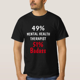 Camiseta Badass da Terapia de Saúde Mental