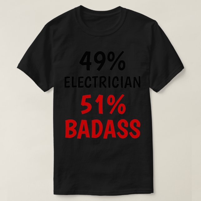 Camiseta Badass eletricista (2) (Frente do Design)