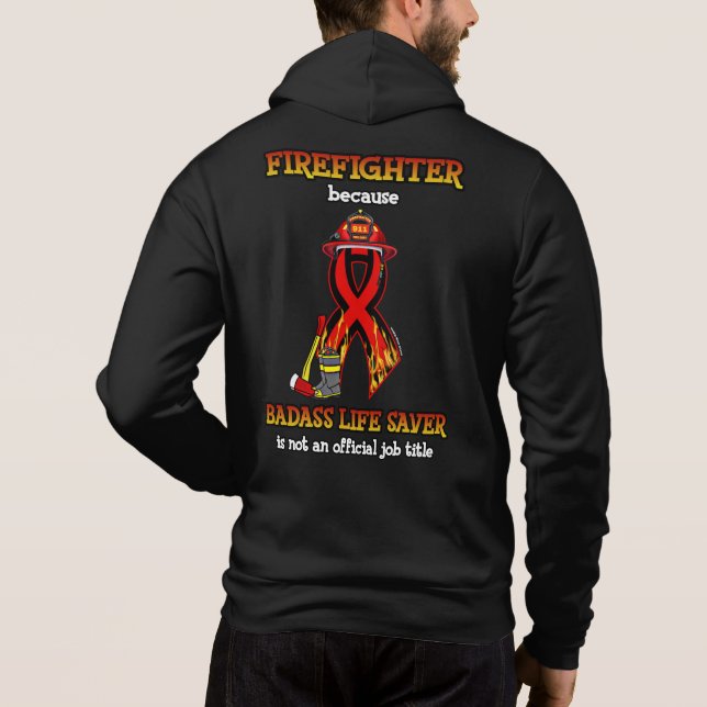 CAMISETA BADASS LIFE SAVER...FIGURA DE FOGO (Verso)