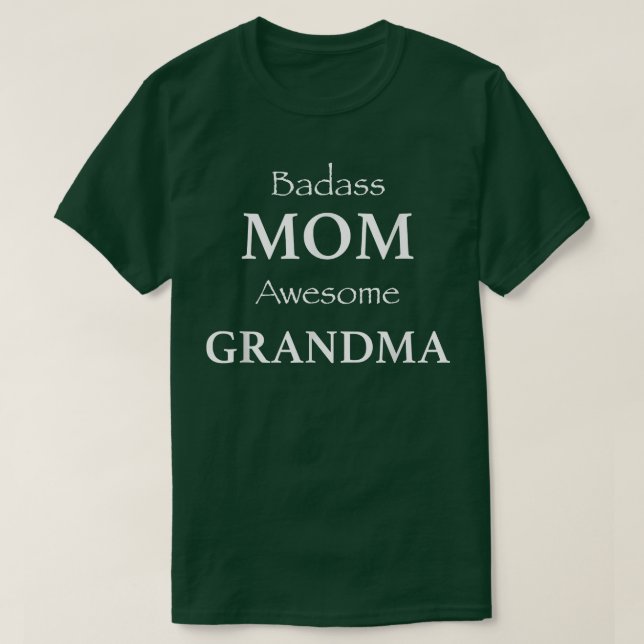 Camiseta Badass Mãe Fantasma Avó  (Frente do Design)