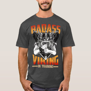 Camiseta Badass Viking Treinando Valhalla Norse Fan Vikin