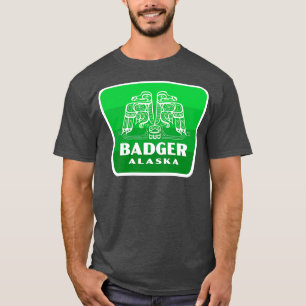 Camiseta Badger Alaska Retro Bird Crachá Verde