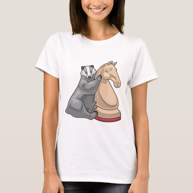 Camiseta Badger Chess piece Knight Chess (Frente)