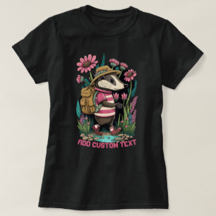 Camiseta Badger de Viajante Bonito em flor silvestre, amant